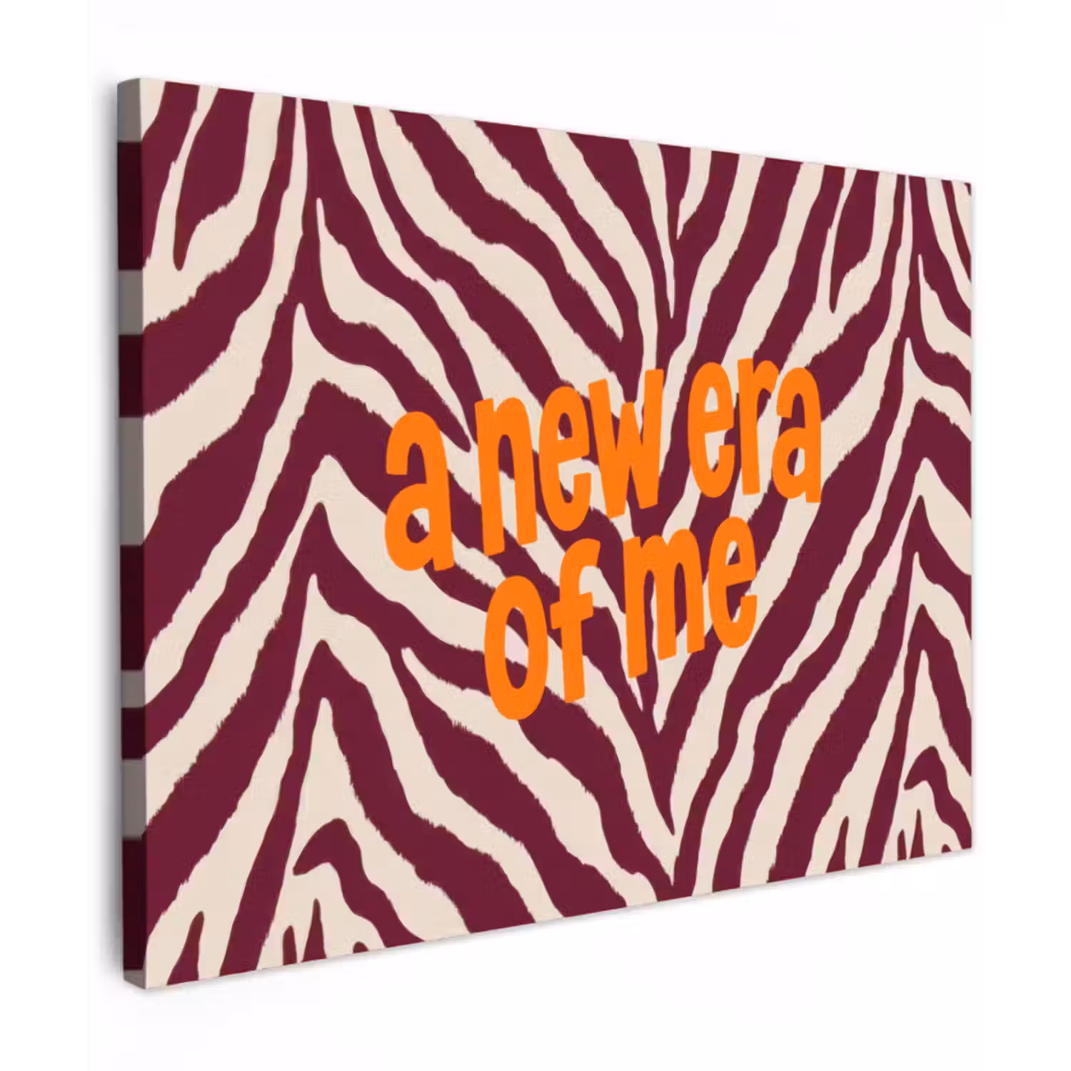 Canvas schilderij - New era - Bordeaux - Zebraprint