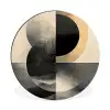 Cirkels - Schaduw - Abstract Wandcirkel aluminium klein -3d
