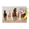Kudde paarden - Stofwolk - Bruin - Zwart Placemat vinyl groot -zzzproduct_Kitchenyeah-website
