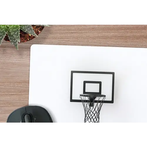 Basketbalbord - Minimalistisch - Zwart muismat rubber klein -closeup