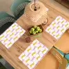 Geel - Roze - Katten - Wit Placemat vinyl groot 368 -zzsfeer5_Kitchenyeah-website