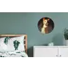 Kat - Geschilderd - Artistiek - Wit Wandcirkel aluminium klein -slaapkamer