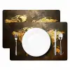 Wereldkaart - Goud - Roest Placemat vinyl groot -zzsfeer2_Kitchenyeah-website