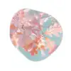 Eikenbladeren - Takken - Roze Wandcirkel Organisch Plexiglas middel -3d