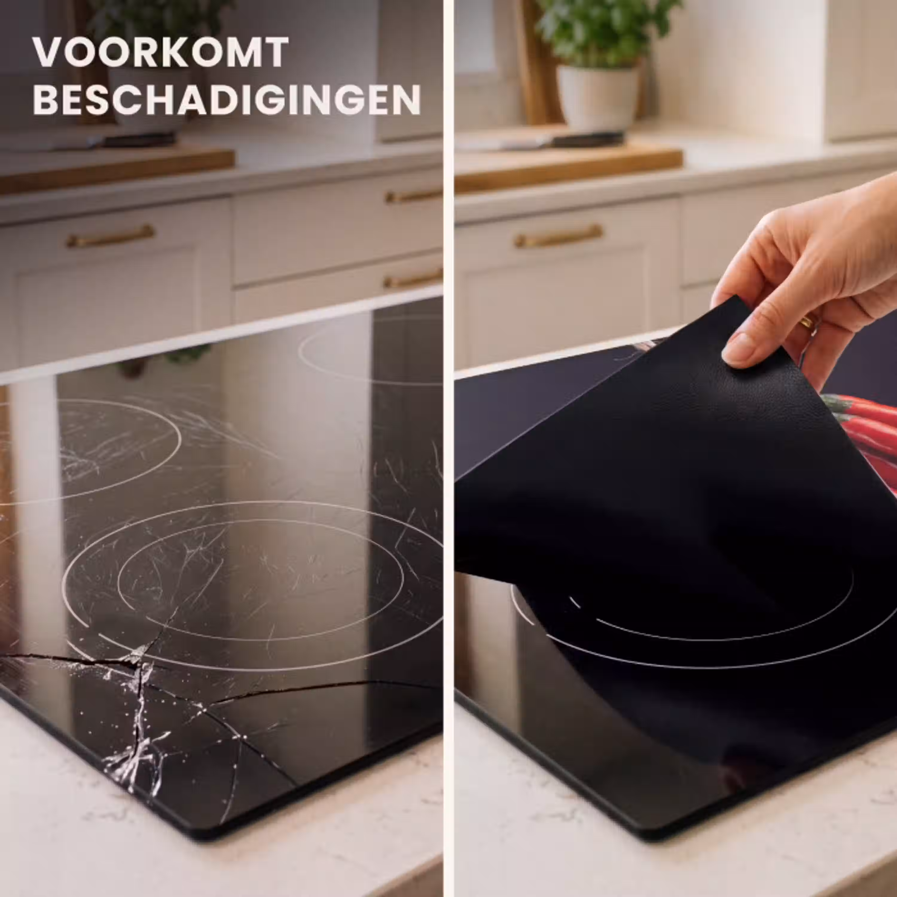 Rode peper - Eten Inductie beschermer vinyl 3mm klein -sfeer1