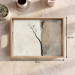 Wabi sabi - Plant - Beige Dienblad Rechthoek middel -USP_Formaat
