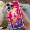 Geit - Hoorns - Kimono - Kleurrijk Hoesje iPhone 16 Pro Max met koord klein -sfeer3