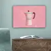 Roze - Mokkapot - Illustratie - Koffie canvas 2cm klein -sfeer4
