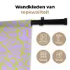 Abstract - Lila - Groen - Pastel Wandkleed katoen klein 269 -sfeer2