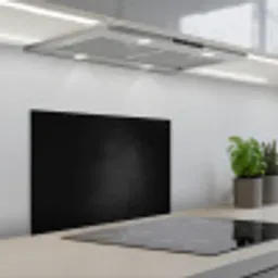 Beton - Zwart - Grijs - Structuur - Industrieel keuken achterwand spatscherm klein -3d_schuin