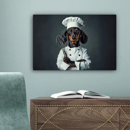 Hond - Garde - Kok canvas 2cm klein -sfeer4