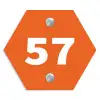 Oranje - Traditioneel Naambord Hexagon klein -3d