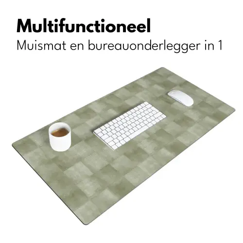 Vlakken - Rustiek - Groen Muismat XXL klein 681 -sfeer4