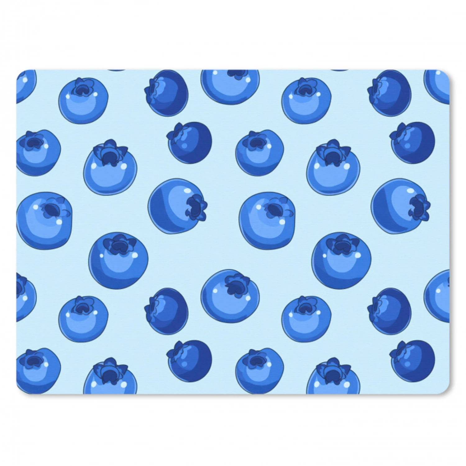 Bessen - Modern - Blauw muismat rubber klein 262 -3d