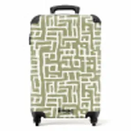 Grafisch - Patroon - Groen NBS - Handbagage koffer - Volwassenen Unisex middel -productfoto_recht