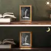 Geit - Bord - Spaghetti - Zwart Wit Light Box met kabel (Tafellamp) klein -sfeer3