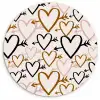 Hartjes - Pijl - Patroon - Terracotta Wandcirkel plexiglas klein 852 -3d