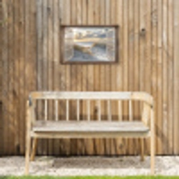 Doorkijk - Strand - Duinen - Zee - Natuur Tuinposter op houten frame 2 cm dik klein -sfeer4