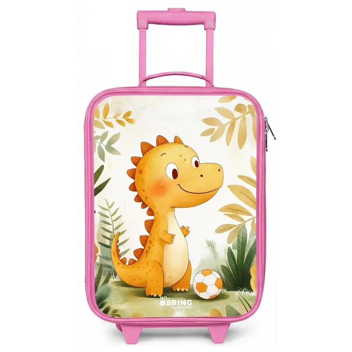 Dino - Voetbal - Oranje Kinderkoffer - Roze klein -zz3dotto