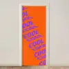 Cool - Paars - Oranje deurposter klein -3d_beige