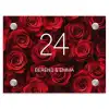 Rode rozen - Klassiek Naambord Rechthoek middel -3d
