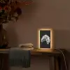 Croissant - Metaal - Zilver Light Box met kabel (Tafellamp) klein -sfeer4
