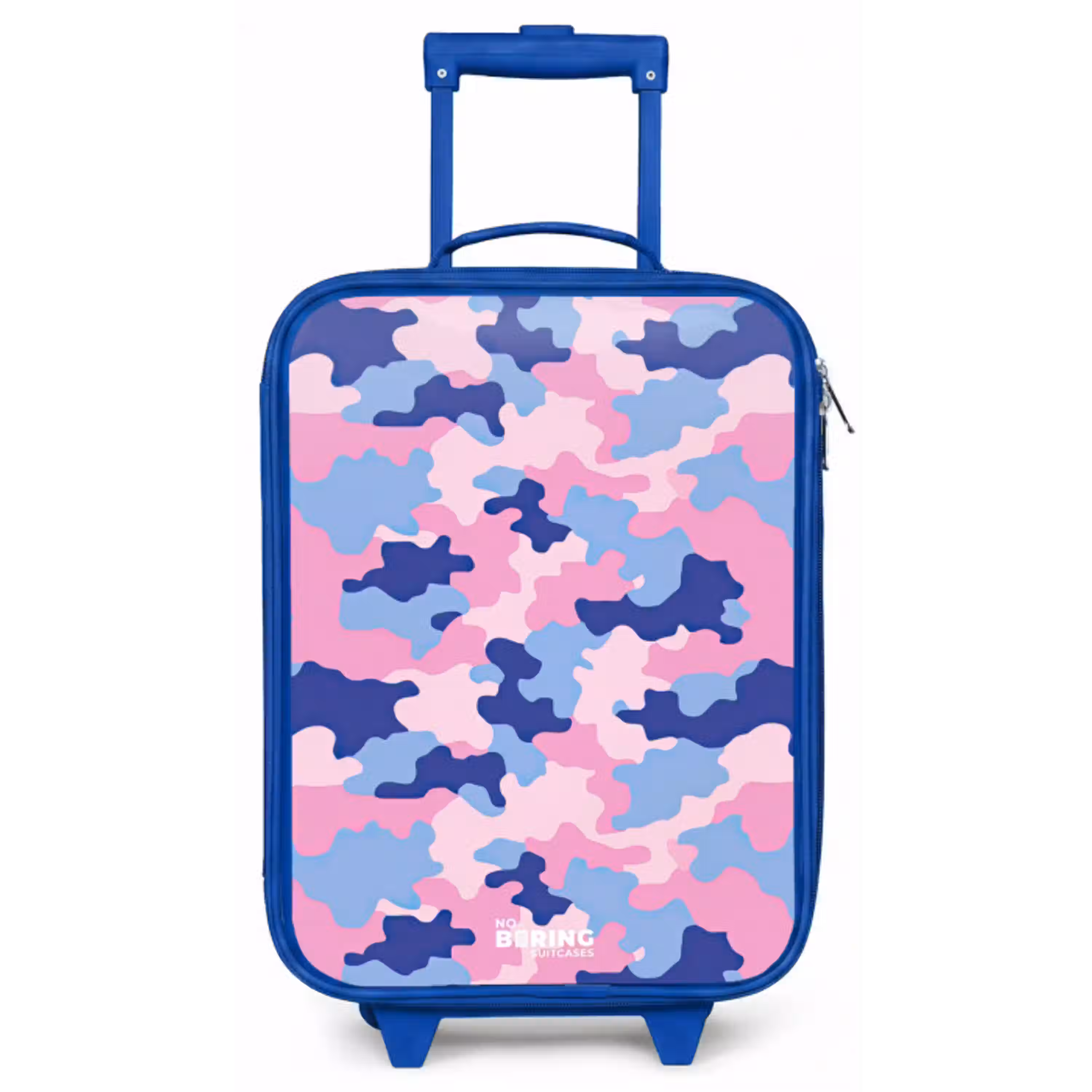 Camouflage - Roze - Blauw Kinderkoffer - Blauw klein -zz3dotto