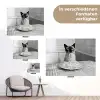 Kat - Siamees - Zwart Wit - Schattig - Dieren tuinposter los doek klein -Xsfeer9_DE