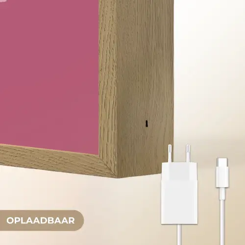 eat me out don't stress me out - Roze - Minimalistisch Light Box met batterij (Wandlamp) middel -USP_websiteoplaadbaarNL