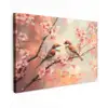 Vogels - Romantic - Bloesemtak Tuinposter op houten frame 2 cm dik klein -3d