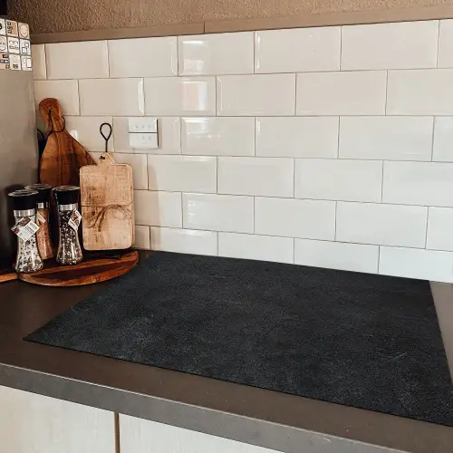 Industrieel - Beton - Grijs - Vintage - Rustiek Inductie beschermer vinyl 3mm klein -sfeer3