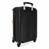 Marmer - Zacht Perzik Marmer NBS - Handbagage koffer - Kinderen Unisex middel -achterkant