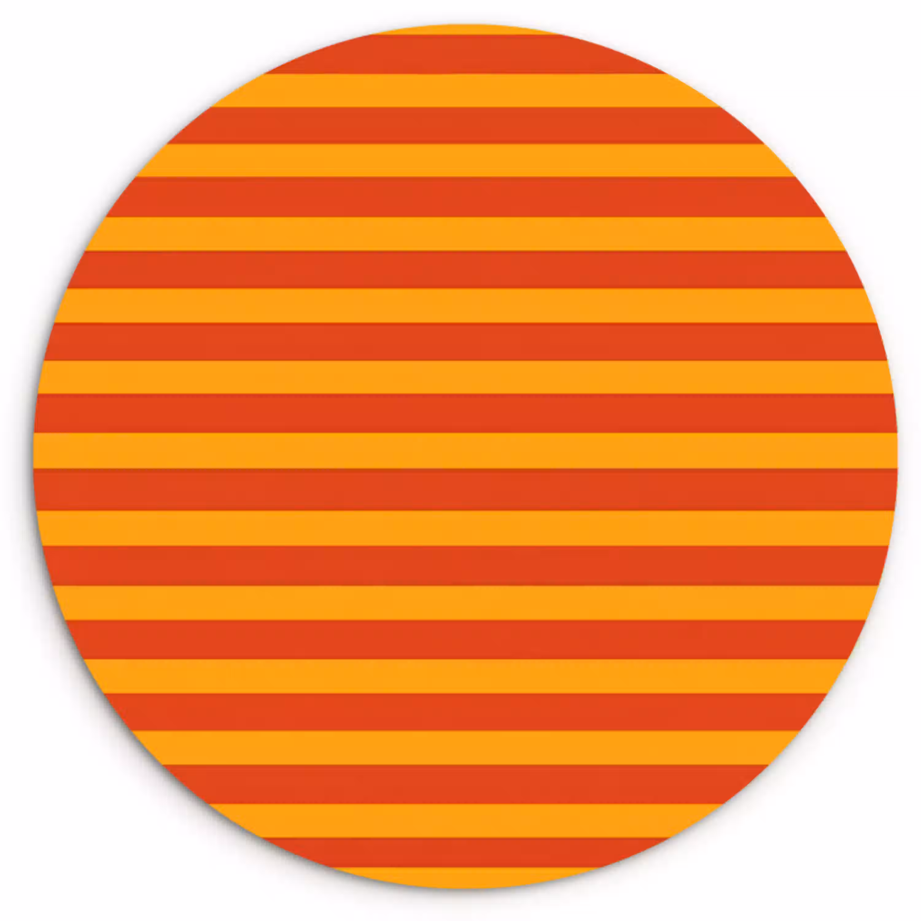 Strepen - Patroon - Oranje Wandcirkel kunststof plaat 5mm dik klein 188 -3d