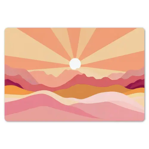 Bergen - Abstract - Zonnestralen - Roze Placemat vinyl groot -zzsfeer1_Kitchenyeah-website