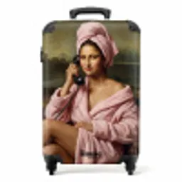 Mona - Klassiek - Roze NBS - Handbagage koffer - Volwassenen Unisex middel -productfoto_recht