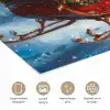 Kerstman - Rendier - Kerst - Sneeuw poster papier klein -closeup_NL