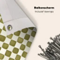Schaak - Patroon - Groen Balkonbeschermer Duitsland klein 596 -closeup_NL
