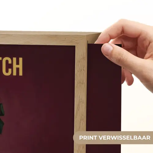 Koffie - Vrouw - Middelvinger Light Box met batterij (Wandlamp) middel -USP_websiteprintNL
