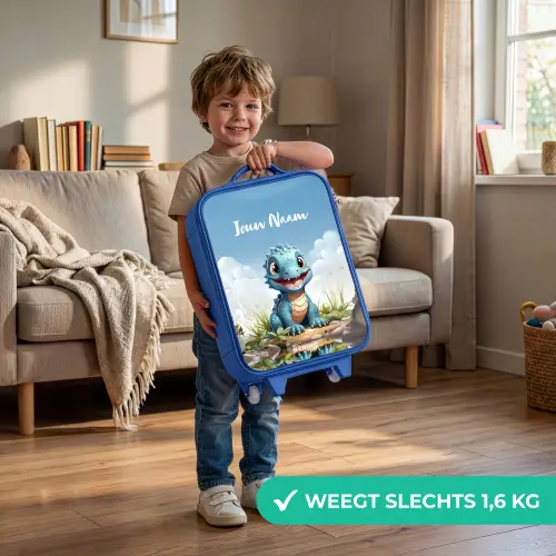 Darius Dino Kinderkoffer - Blauw klein -sfeer2_NL