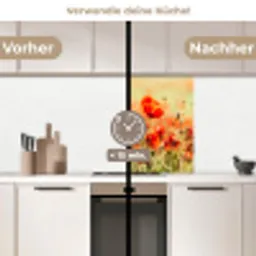 Klaprozen - Bloemen - Rood - Bloemenveld keuken achterwand 2 middel -voor-na2_DE