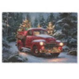 Kersttruck - Sneeuwbos - Rood Deurmat klein -zkaufland3d