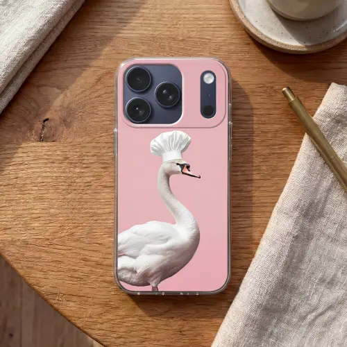 Zwaan - Koksmuts - Mooi - Klassiek Telefoonhoesje iPhone 17 Pro klein -sfeer1