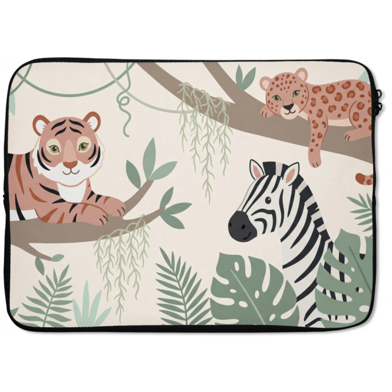 Jungle - Rustiek - Pastel laptophoes neopreen klein -zkaufland3dotto
