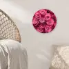 Rozen - Pink - Bloem Wandcirkel kunststof plaat 5mm dik klein -sfeer5