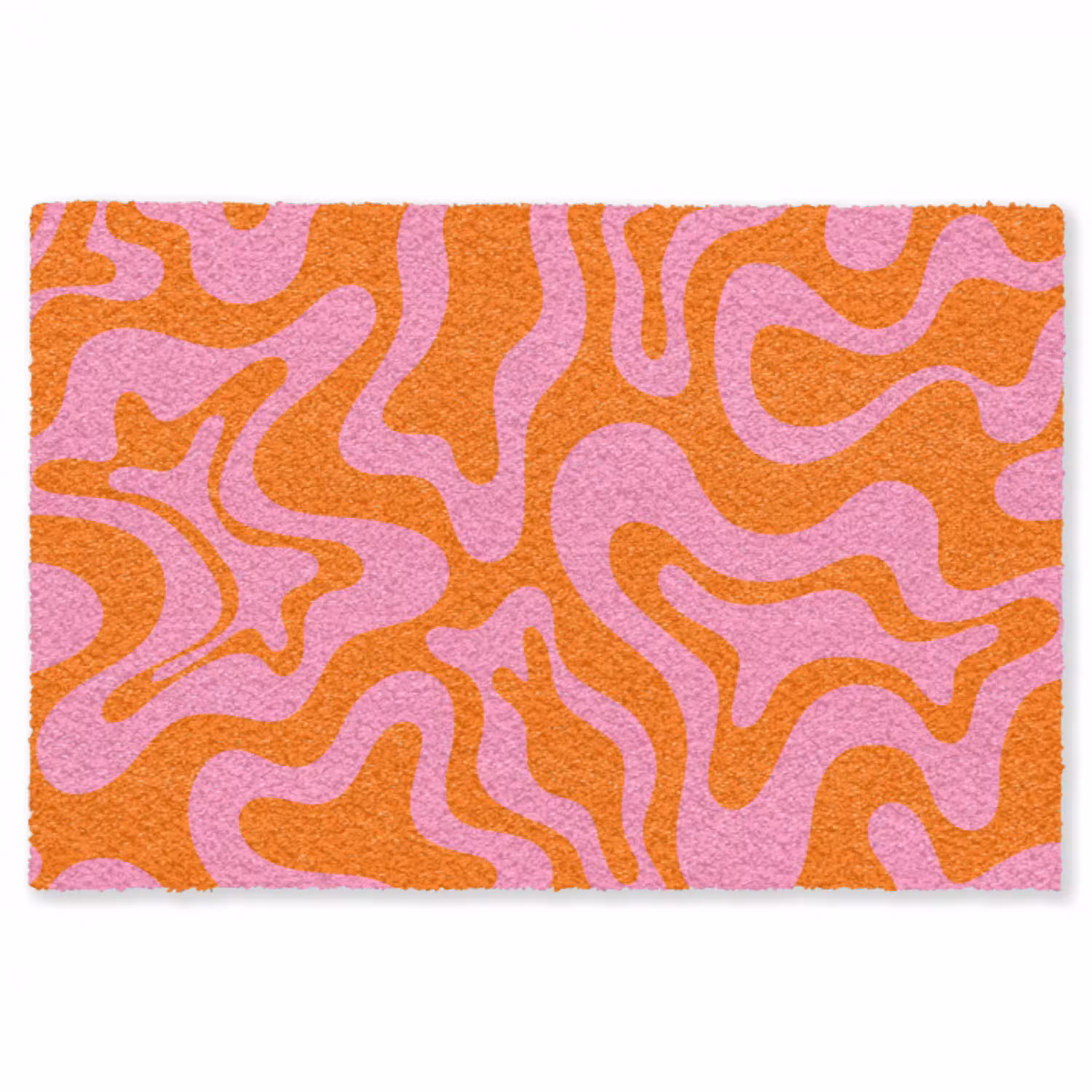Patroon - Roze - Oranje - Abstract - Modern Vloerkleed Rechthoek klein -3d
