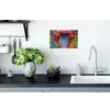 Bloemen - Deur - Roze Muursticker klein -keuken