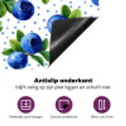 Bessen - Patroon - Blauw Inductie beschermer vinyl 3mm klein 276 -zzzzzzz-cc-onderkant
