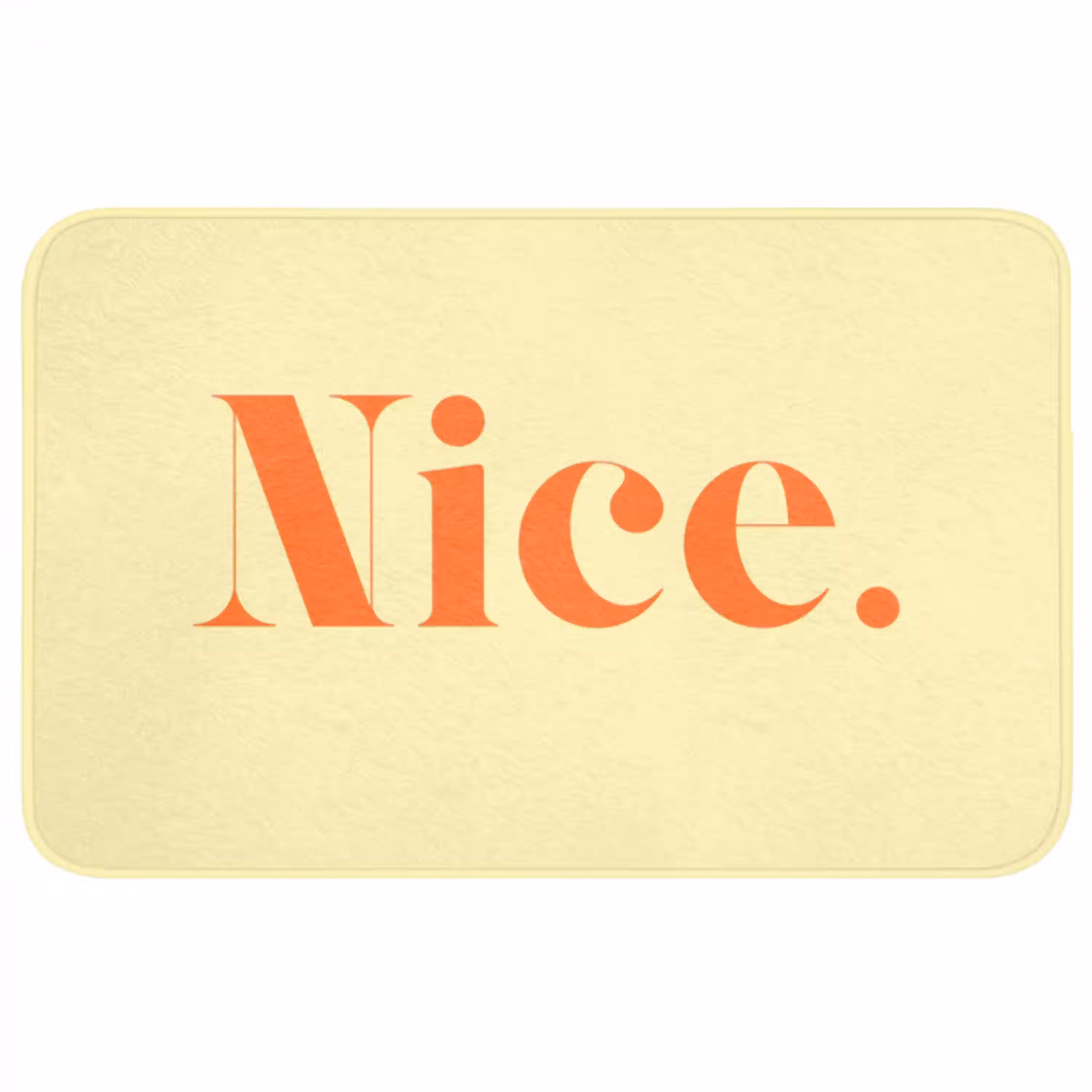 Nice - Oranje - Geel - Minimalistisch Badmat middel -3d