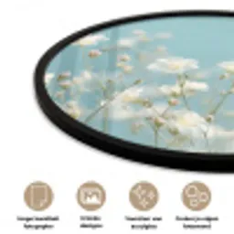 Stengels - Bloemen - Lucht - Wit Fotolijst rond zonder passe partout klein -closeup_NL