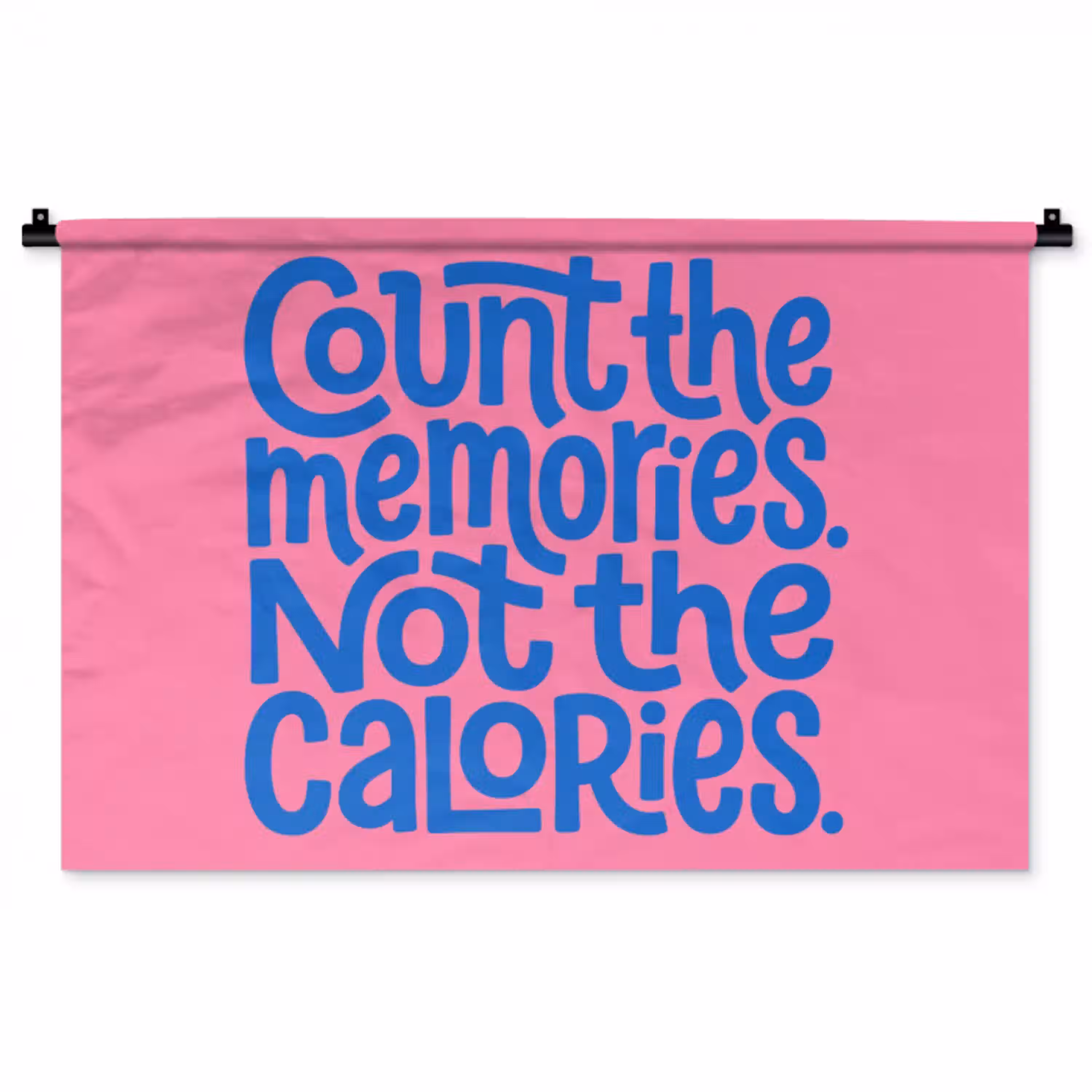 Memories - Roze - Blauw - Quote Wandkleed katoen middel -zz3d